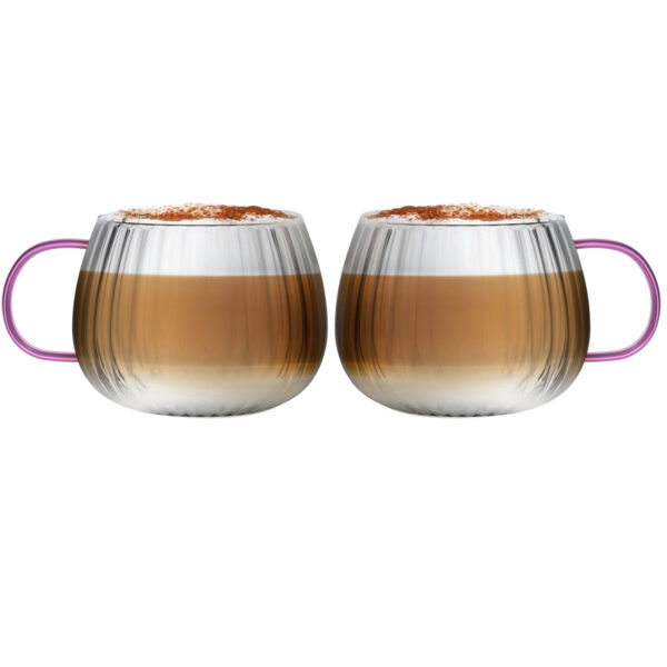 Komplet 2 szklanek z różowym uchem 350 ml Tulip 1210
