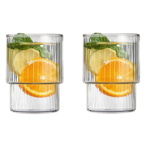 Dwie szklanki ryflowane 350ml Livio 1784