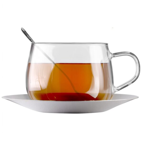 Filiżanka 400ml z łyżeczką i stalowym spodkiem Eva 1906